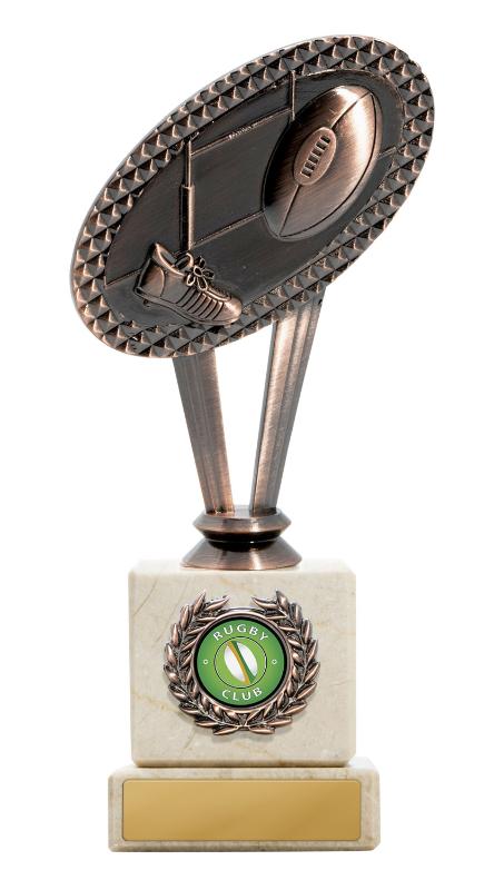 R24-2004 Metal Rugby Theme on Column 20cm
