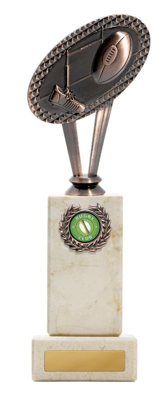 R24-2006 Metal Rugby Theme on Column 25cm