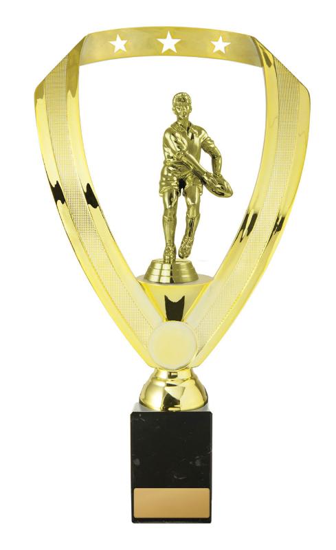 R24-2122 Male Rugby on Column 29.5cm