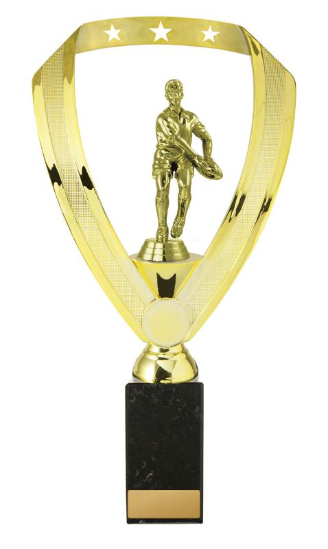 R24-2123 Male Rugby on Column 32cm