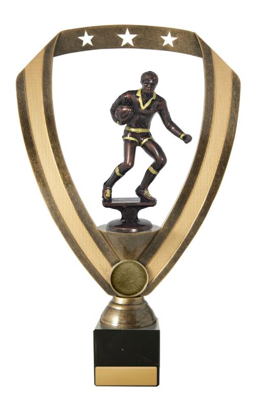 R24-2129 Male Rugby on Column 27cm