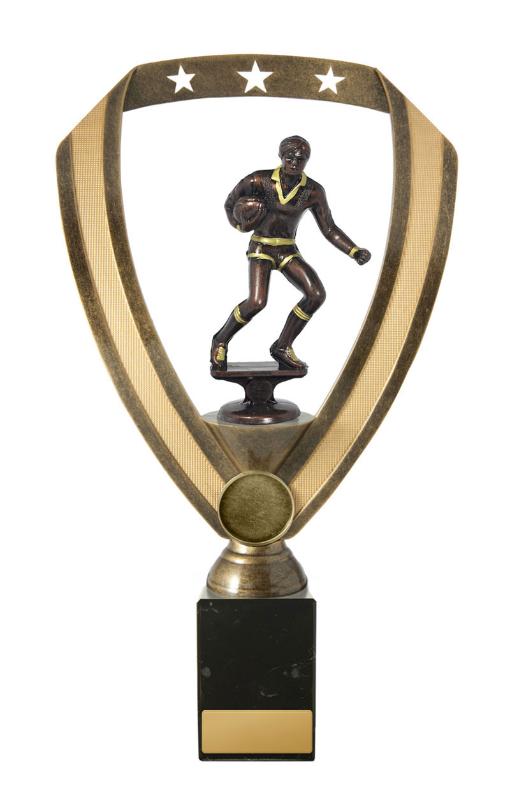 R24-2130 Male Rugby on Column 29.5cm