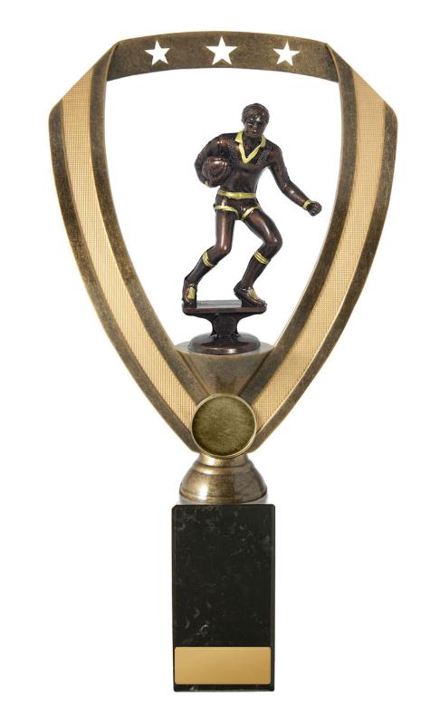 R24-2131 Male Rugby on Column 32cm