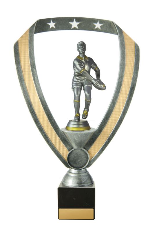 R24-2133 Male Rugby on Column 27cm