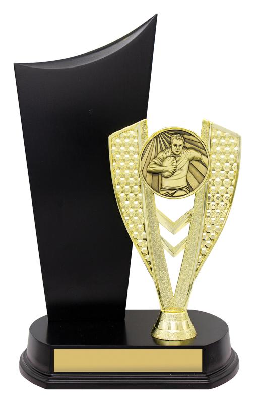 RL4047 Rugby Black Crest 26cm