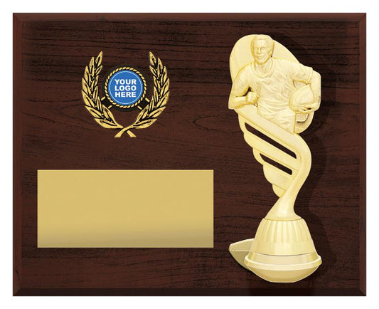 RL4144 Rugby Podium Plaque - Landscape 20cm