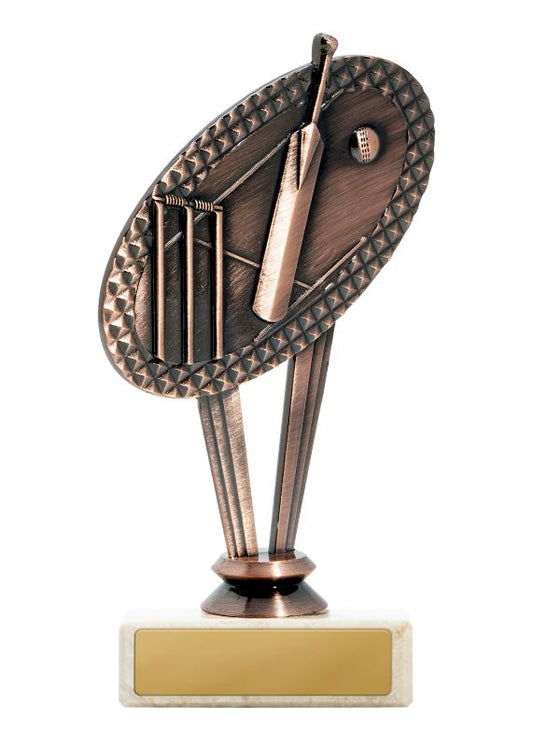 S23-1401 Metal Cricket Theme on Base 15cm