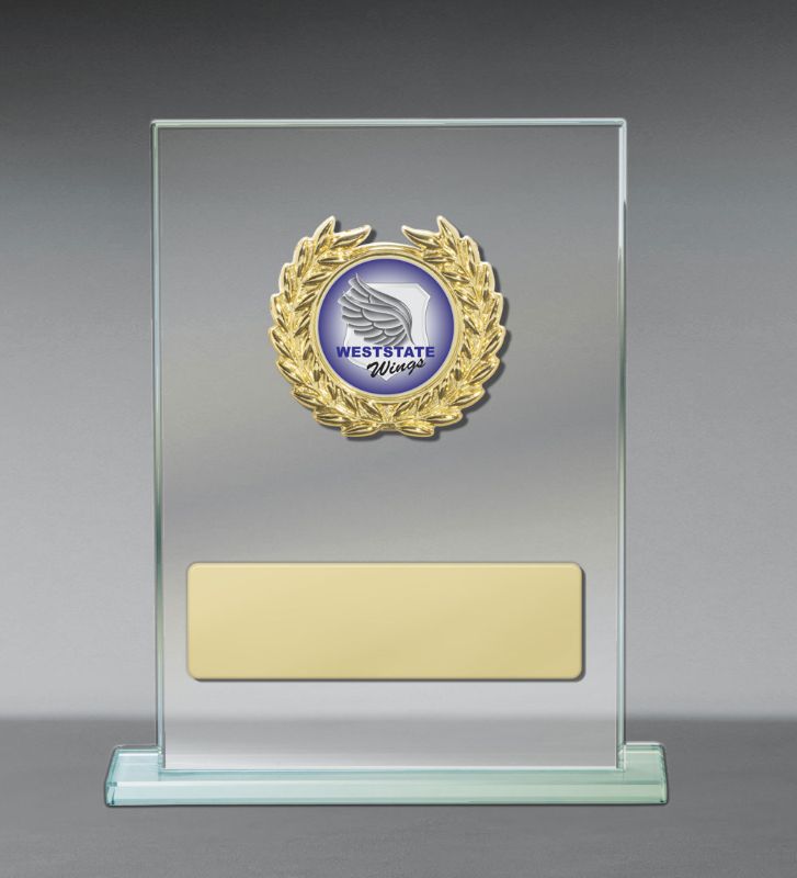 S23-2916 Metal Trim on Glass 13cm