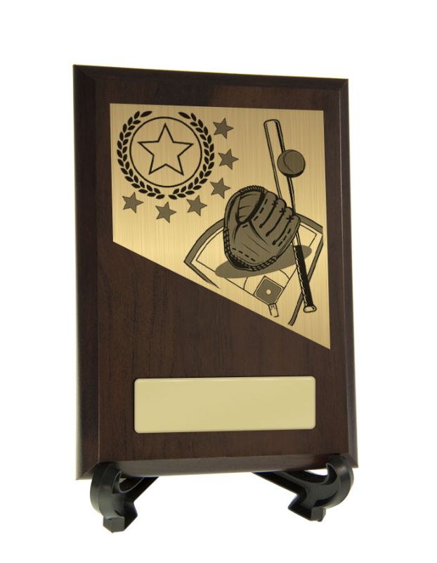 S23-2919 Plaque with Baseball Trim 15.5cm