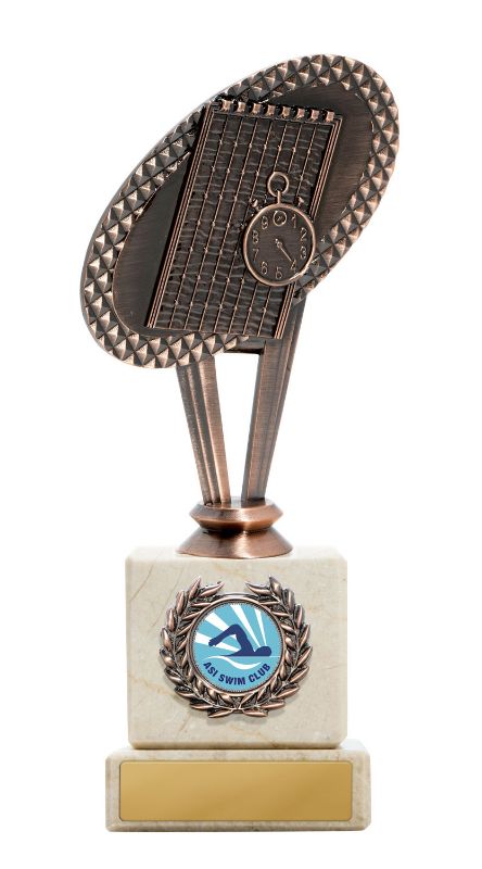 S23-3616 Metal Swimming Theme on Column 20cm