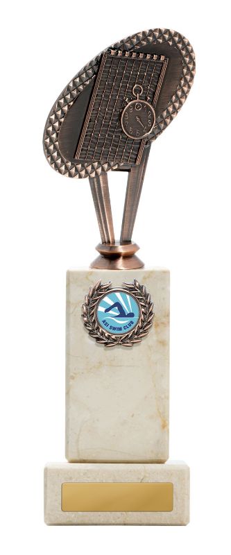 S23-3618 Metal Swimming Theme on Column 25cm