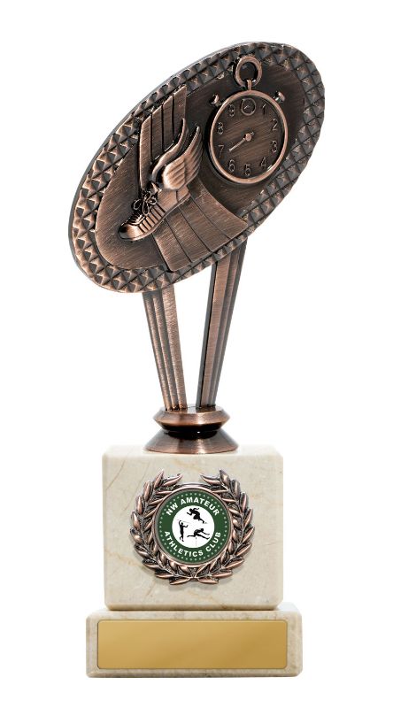 S23-4402 Metal Athletics Theme on Column 20cm