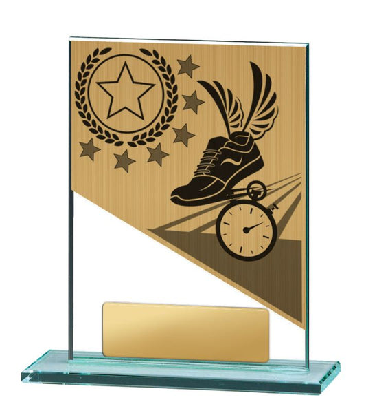 S23-4412 Athletics Theme on Glass 13cm