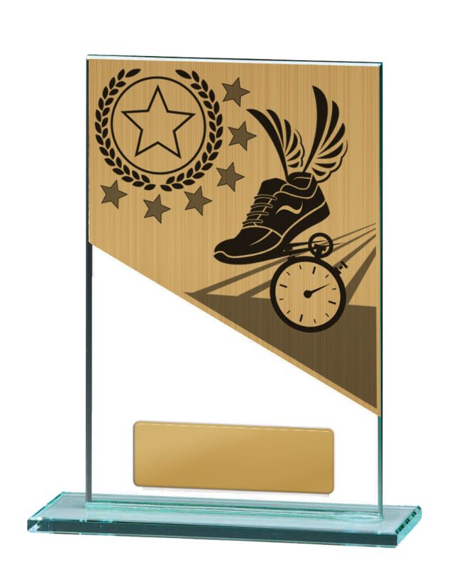 S23-4413 Athletics Theme on Glass 15cm