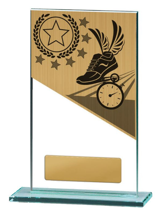 S23-4414 Athletics Theme on Glass 17cm