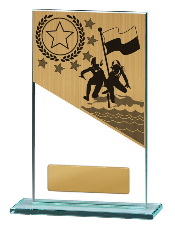S23-6025 Lifesaving Theme on Glass 17cm