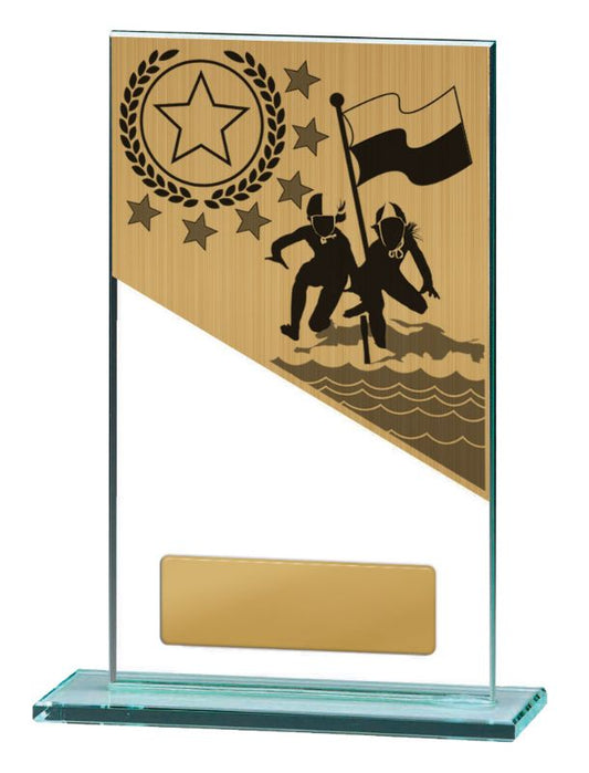 S23-6025 Lifesaving Theme on Glass 17cm