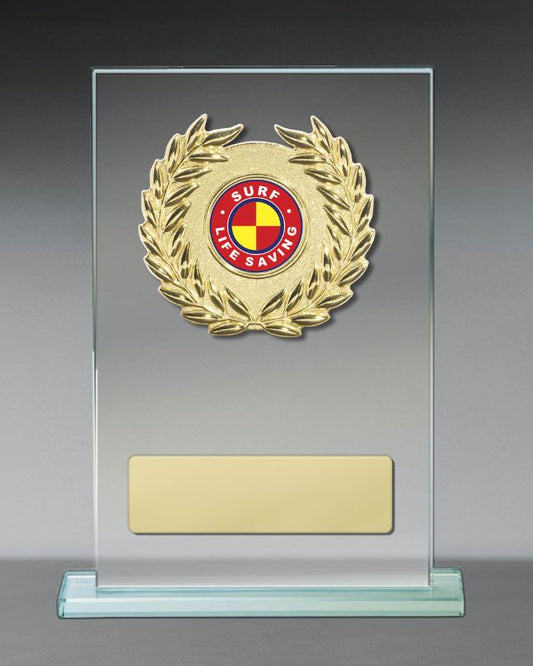 S23-6028 Metal Trim on Glass 17cm