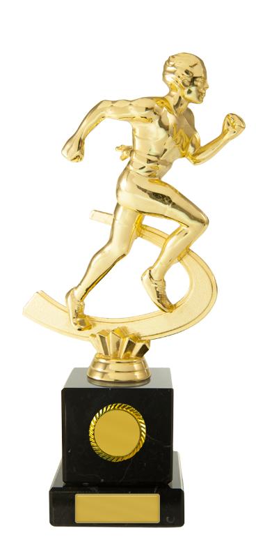 S24-10807 Athletics Male Figure on Column 22cm