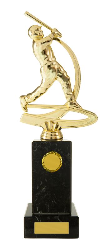 S24-11609 Baseball Figure Male on Column 28cm