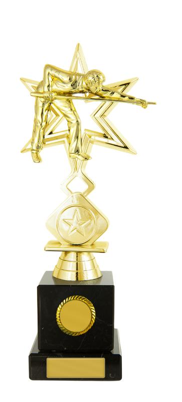 S24-11701 Billiards Figure on Column 23.5cm