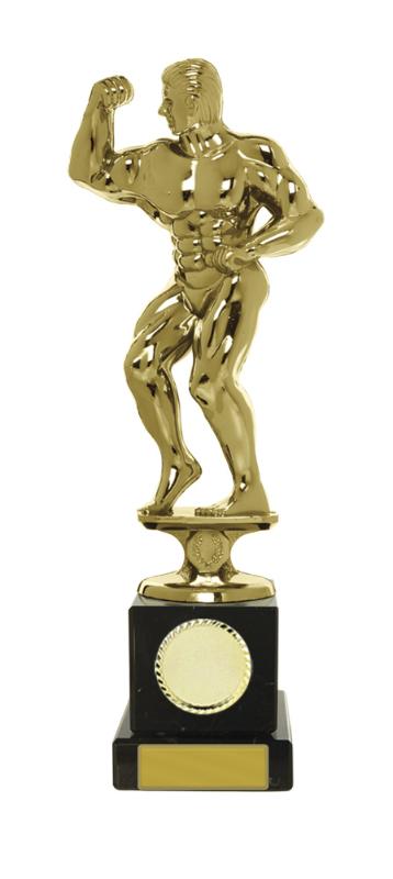 S24-11802 Bodybuilder Male Figure on Column 20cm