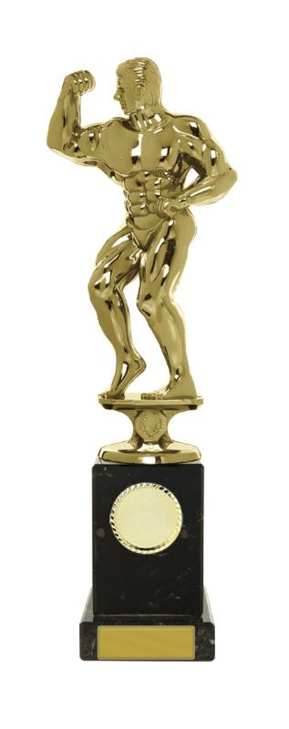 S24-11803 Bodybuilder Male Figure on Column 22.5cm