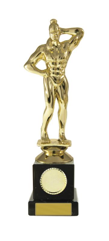 S24-11806 Bodybuilder Fem.Figure on Column 20.5cm