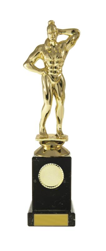 S24-11807 Bodybuilder Fem.Figure on Column 23cm