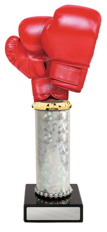 S24-11812 Boxing Figure on Column 25cm