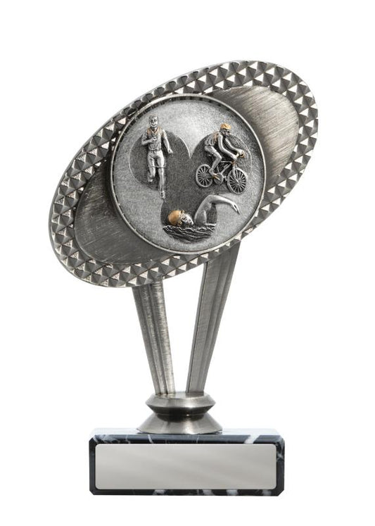 S24-13201 Metal Triathlon Theme on Base 15cm