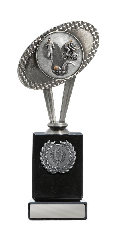 S24-13203 Metal Triathlon Theme on Column 22.5cm