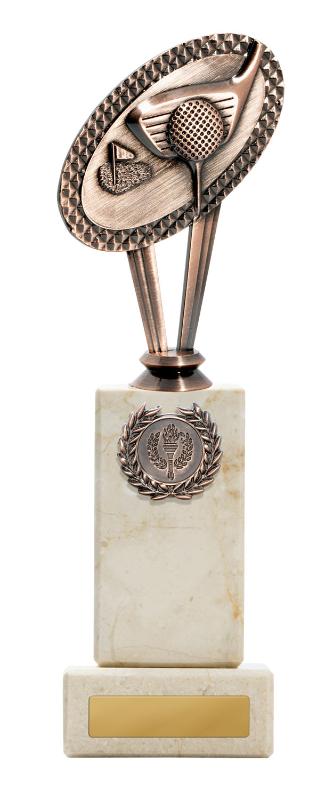 S24-13508 Metal Golf Theme on Column 25cm