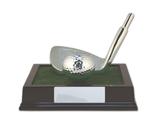 S24-13802 Golf Iron/Ball on Base 11.5cm