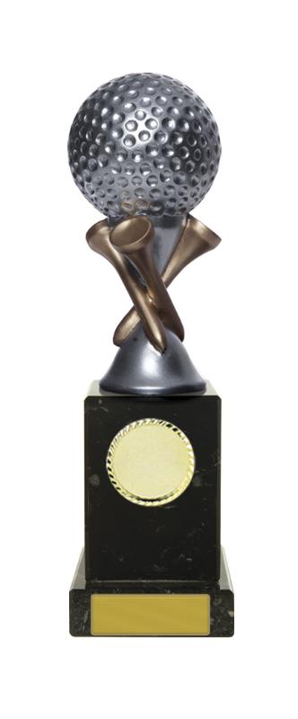 S24-13903 Golf Figure on Column 22.5cm