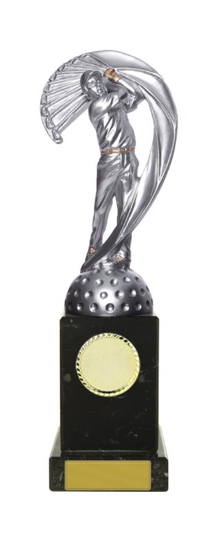S24-13907 Golf Figure on Column 22.5cm