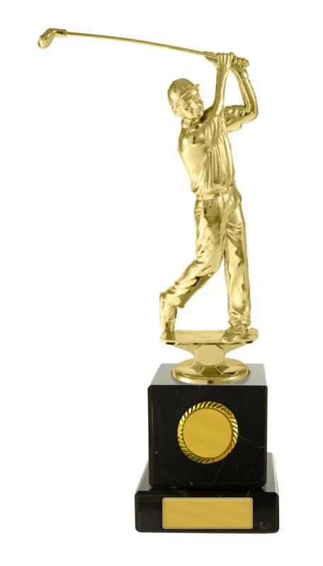 S24-13918 Golf Figure on Column 20cm