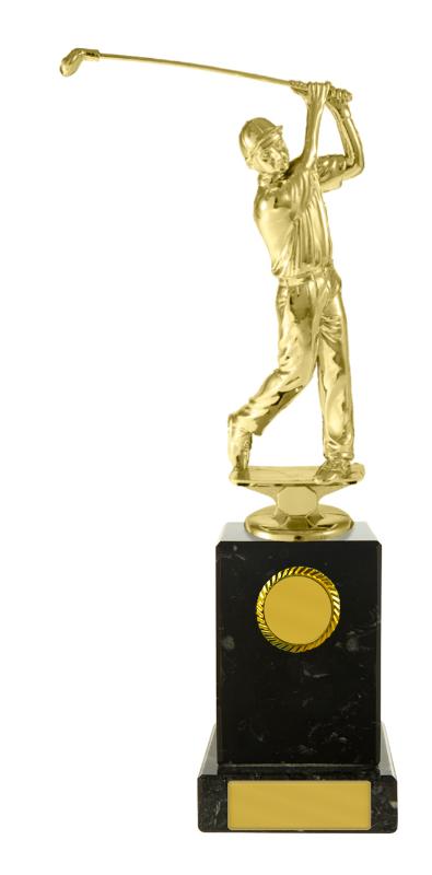 S24-13919 Golf Figure on Column 22.5cm