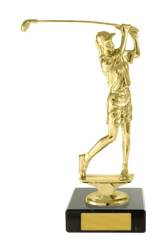 S24-13921 Golf Figure on Base 15cm