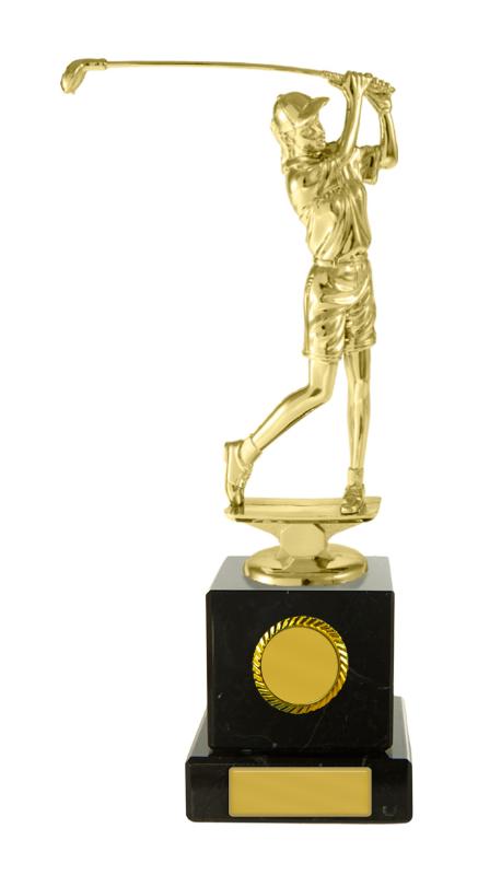 S24-13922 Golf Figure on Column 20cm