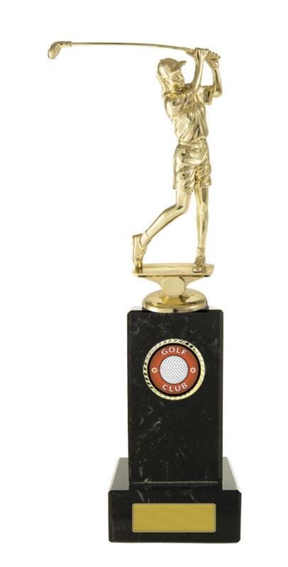 S24-13924 Golf Figure on Column 26cm