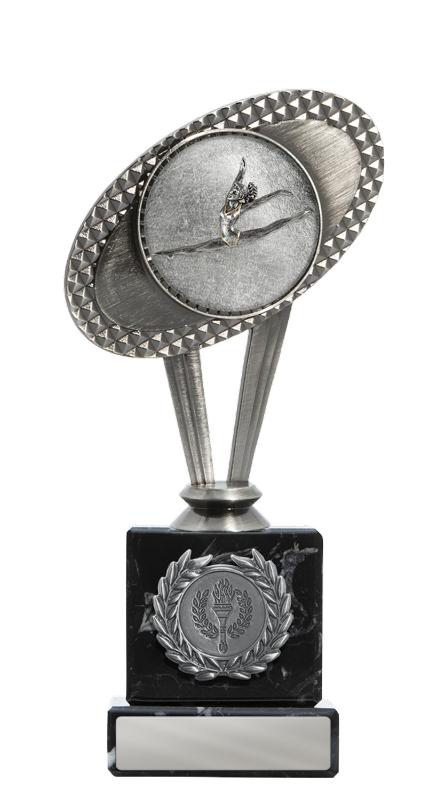 S24-14102 Metal Gymnastics Theme on Column 20cm