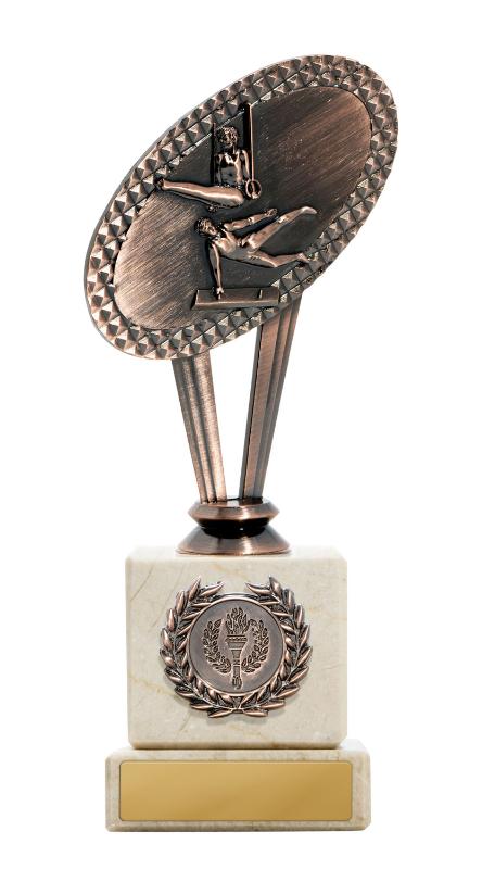 S24-14106 Metal Male Gymnastics Theme on Column 20cm