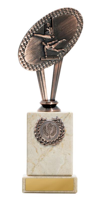 S24-14107 Metal Male Gymnastics Theme on Column 22.5cm