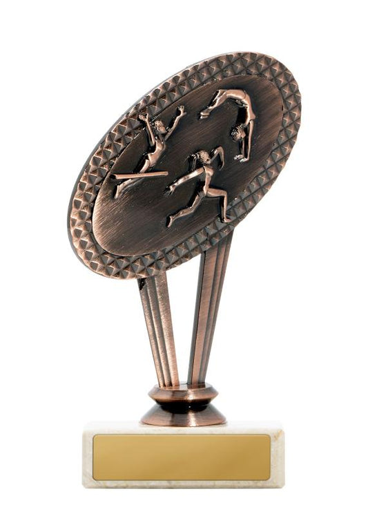 S24-14109 Metal Female Gymnastics Theme on Base 15cm