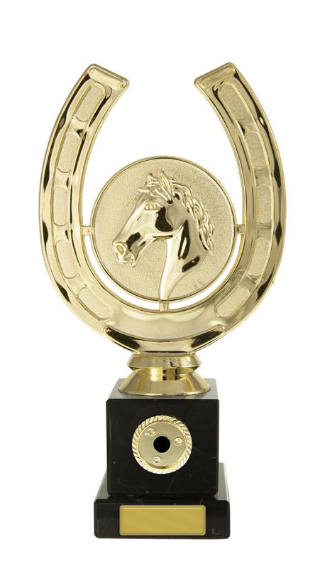 S24-14706 Horseshoe & Head on Column 21cm