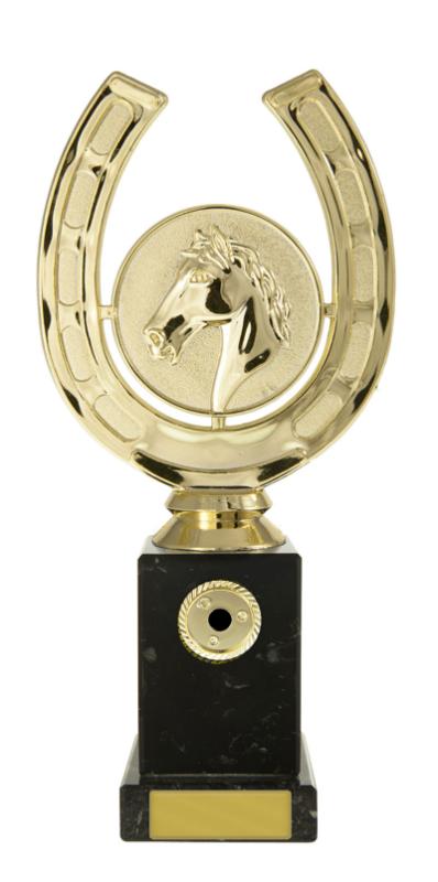 S24-14707 Horseshoe & Head on Column 23.5cm