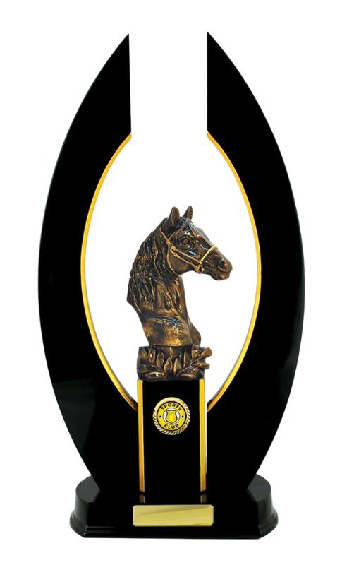 S24-15003DK Timber Buildup Horses 44cm