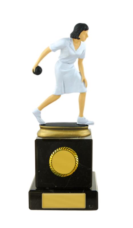 S24-15106 Lawn Bowls Figure on Column 18.5cm