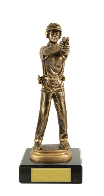 S24-16601 Pistol Shooter F. on Base 16.5cm